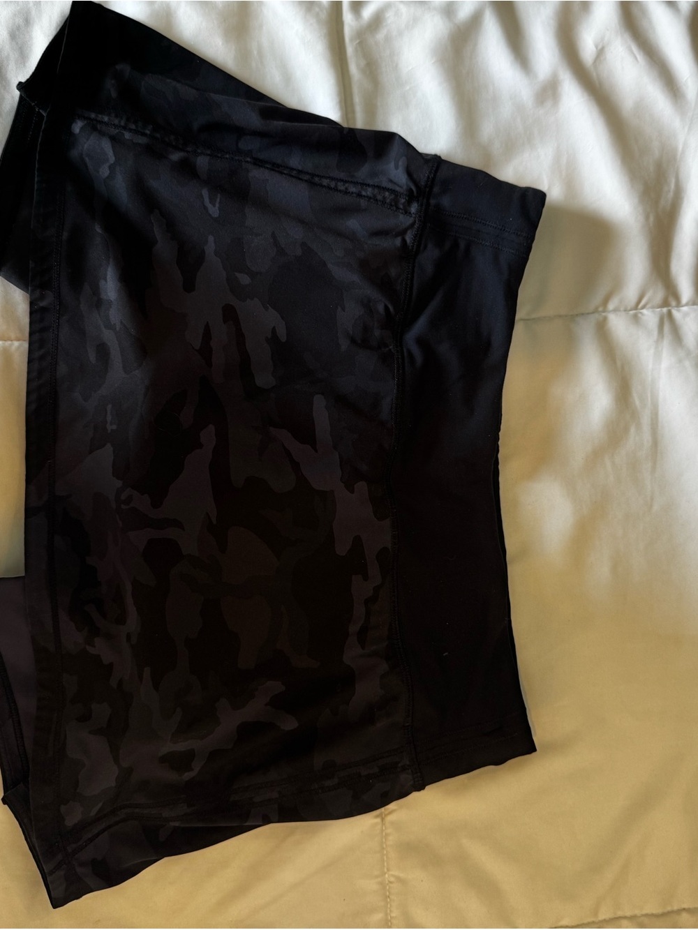 Lululemon Black Camo Athletic Shorts